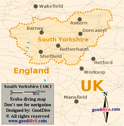 Map of South Yorkshire
