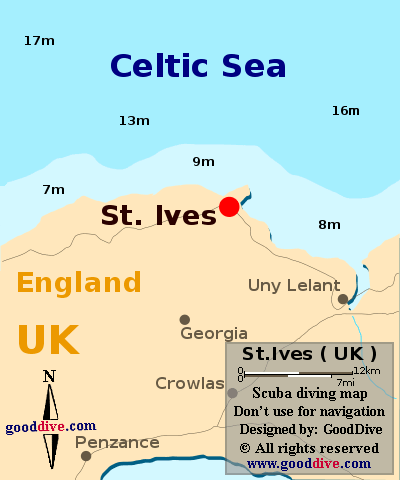Map of St Ives and Hayle