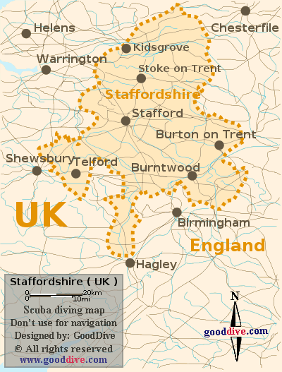 Map of Staffordshire