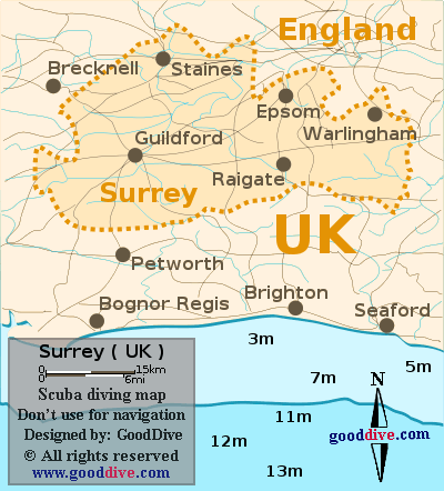 Map of Surrey