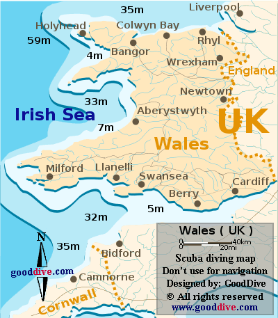 Map of Wales