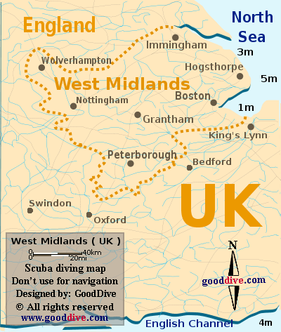 Map of West Midlands