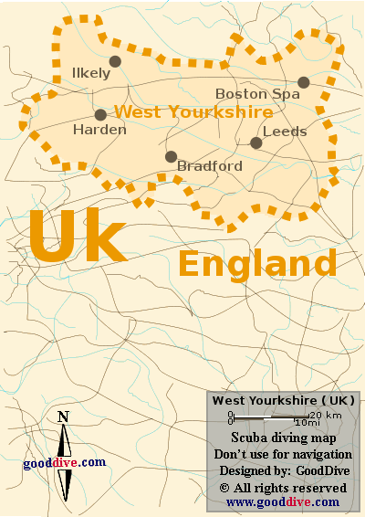 Map of West Yorkshire